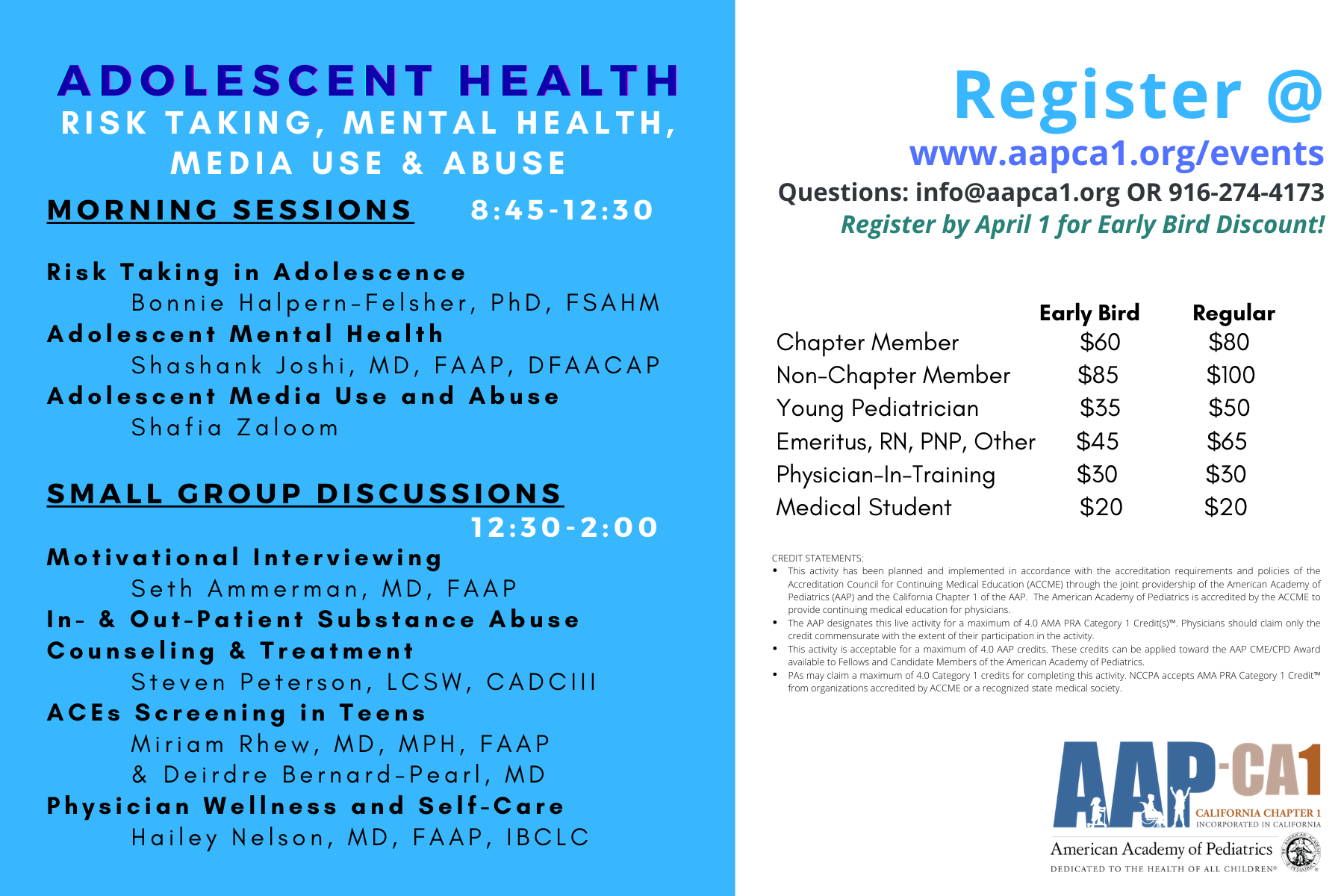 Annual Spring CME Conference Adolescent Health American Academy of