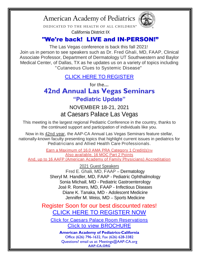 44th Annual Las Vegas Seminars - American Academy of Pediatrics
